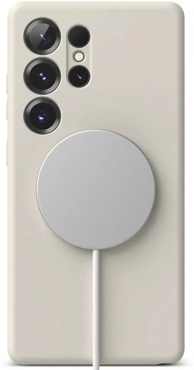 Ringke Silicone MagSafe Hoesje Samsung Galaxy S25 Ultra - Grijs