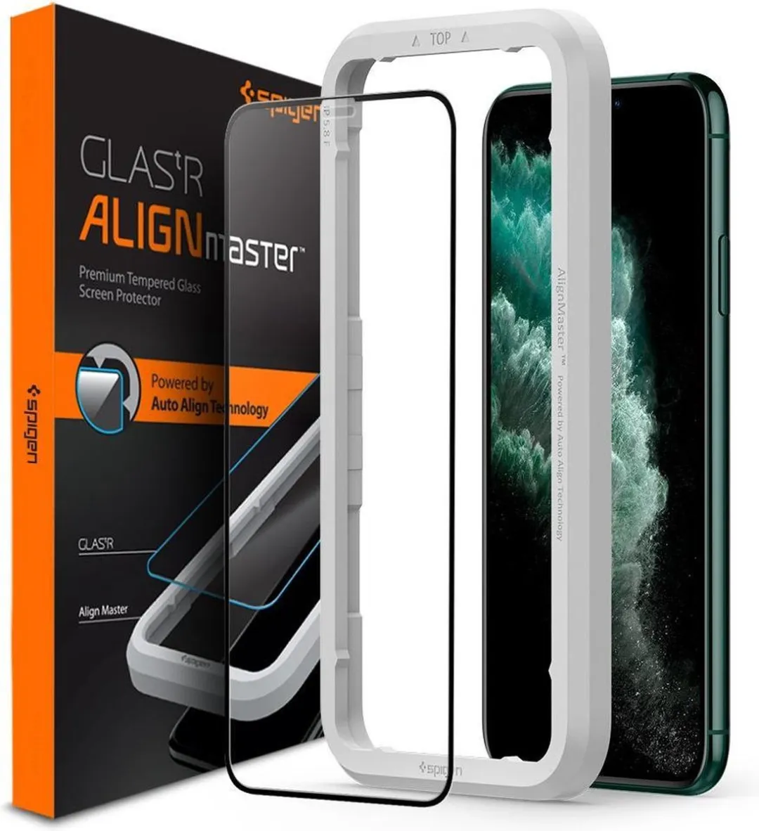 Spigen AlignMaster Glasbeschermer AGL00098 - iPhone 11 Pro Max/XS Max - Zwart
