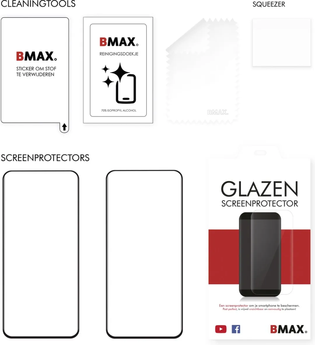 BMAX OPPO Find X5 Screenprotector 2 Stuks - Zwart