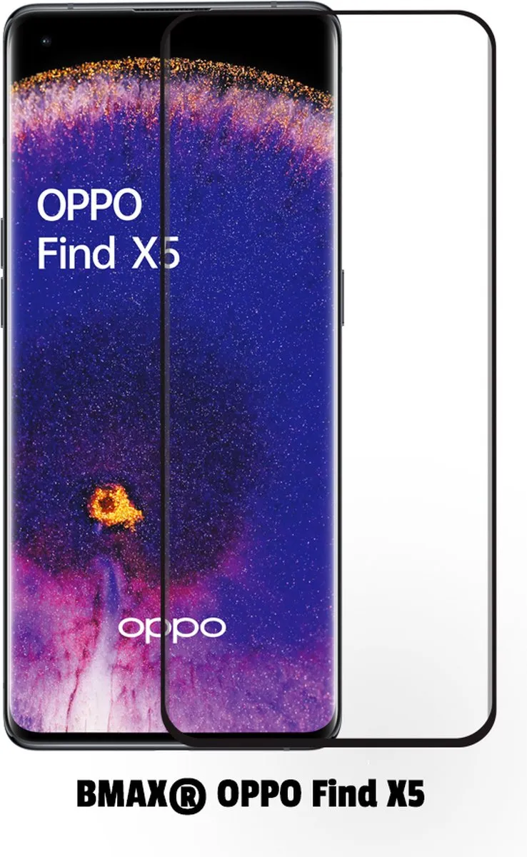 BMAX OPPO Find X5 Screenprotector 2 Stuks - Zwart