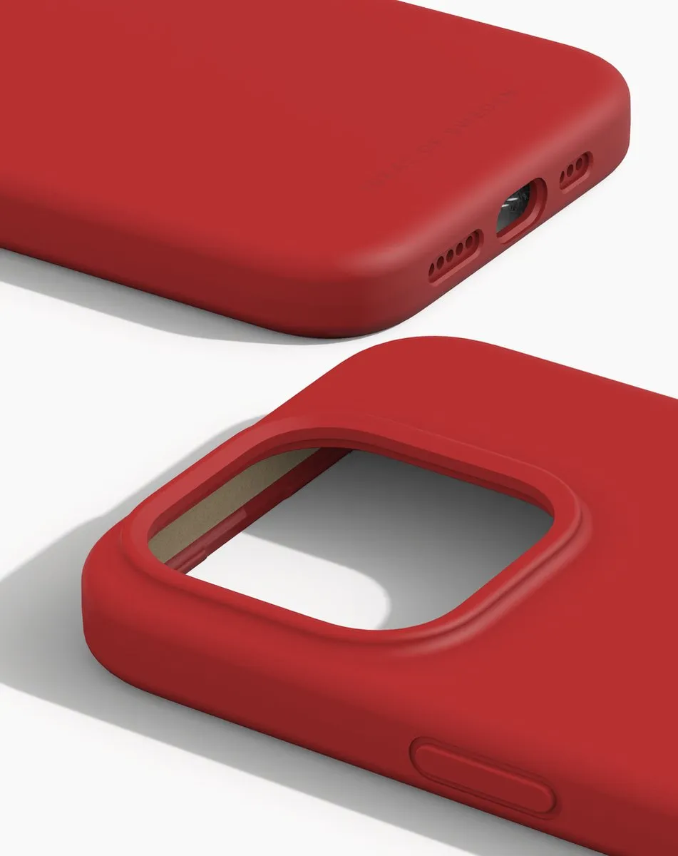iDeal of Sweden iPhone 15 Pro Silicone Case MagSafe - Rood - afbeelding 5 van 6