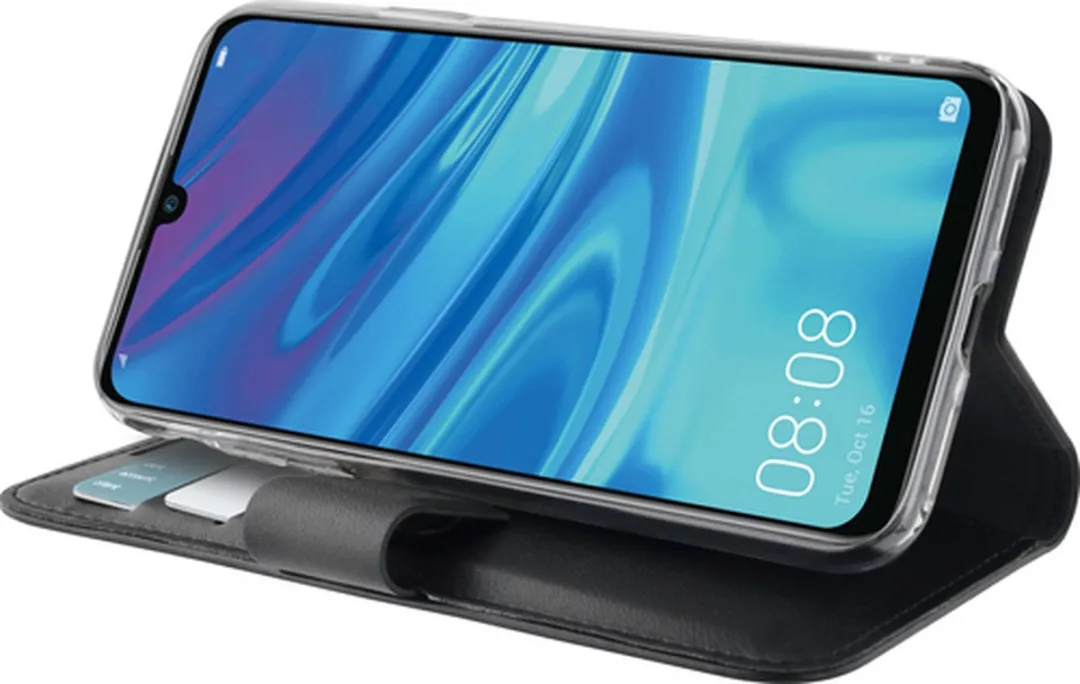 Azuri Huawei P Smart (2019) Bookcase Hoesje - 3 Pasjes - Zwart