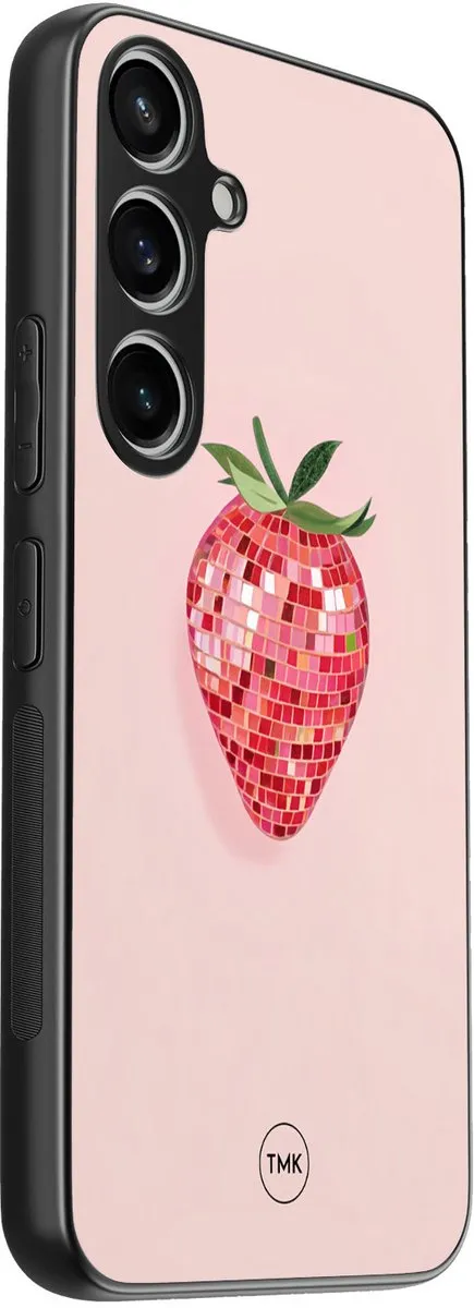 Casevibes Samsung Galaxy A35 Hoesje - Roze Disco Aardbei - TPU