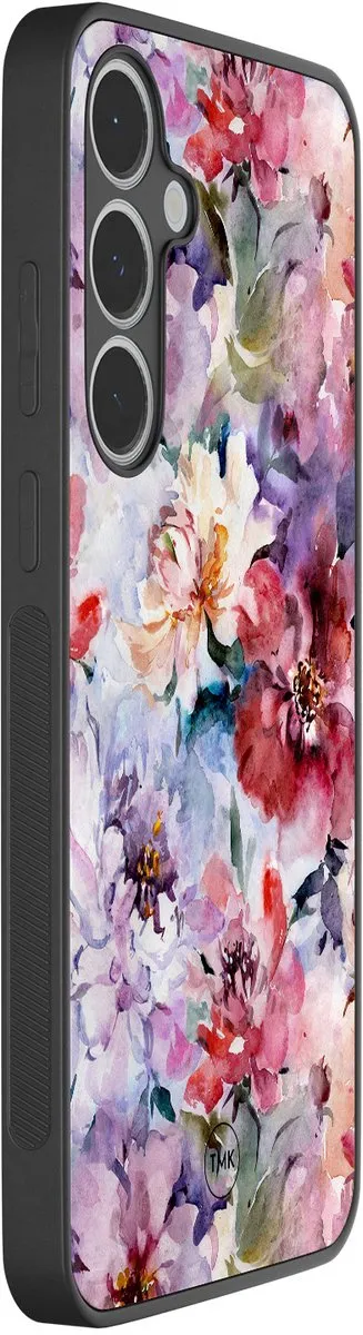 Casevibes S/S24FE/B/030 Hoesje Samsung Galaxy S24 FE - Paars Bloemen