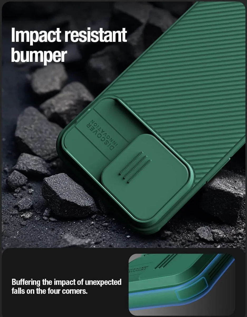 Nillkin CamShield Hoesje iPhone 15 Pro Max - Groen
