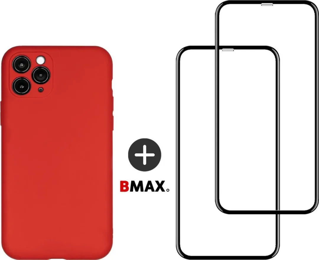 BMAX iPhone 11 Pro Max Siliconen Hoesje Rood