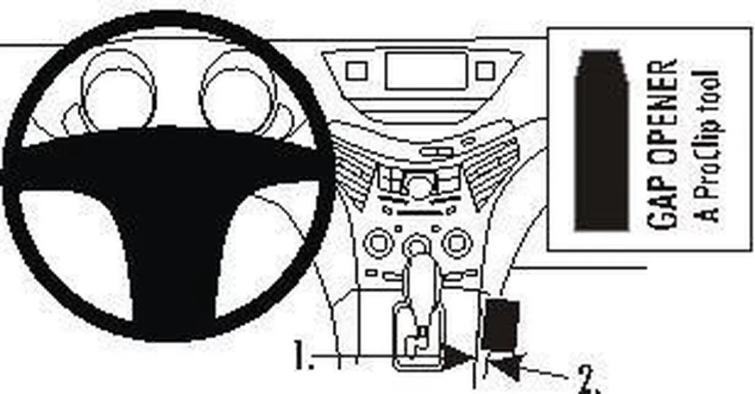 Brodit ProClip 833709 Subaru Tribeca Consolehouder - Zwart