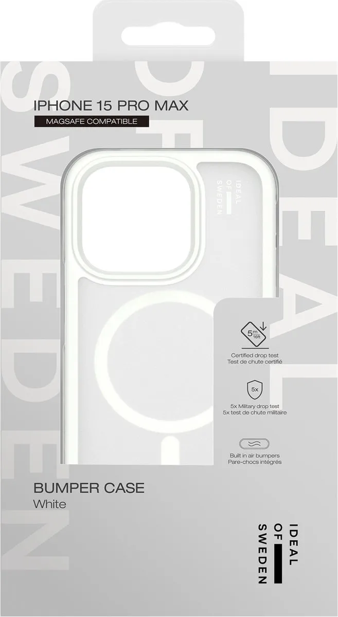 iDeal of Sweden Bumper Case iPhone 15 Pro Max - Cloudy White - IDBPCMS-I2367P-517