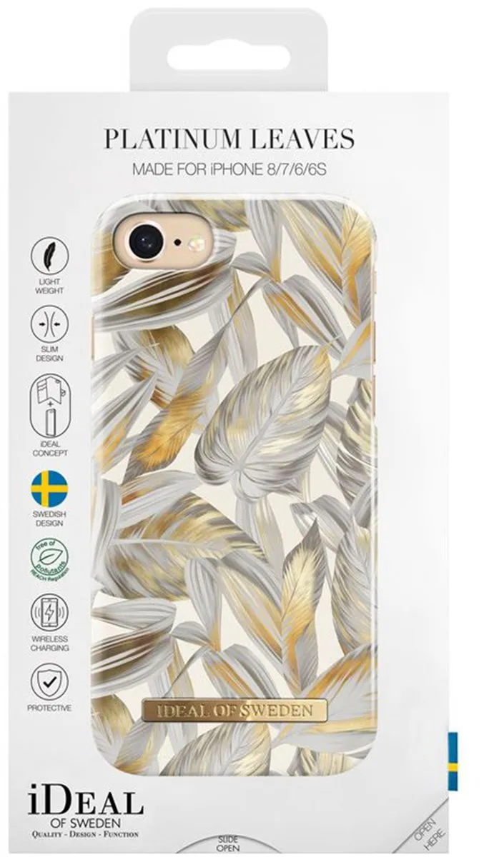 iDeal of Sweden Fashion Case iPhone 8/7/6/6S - Platinum Leaves - IDFCSS19-I7