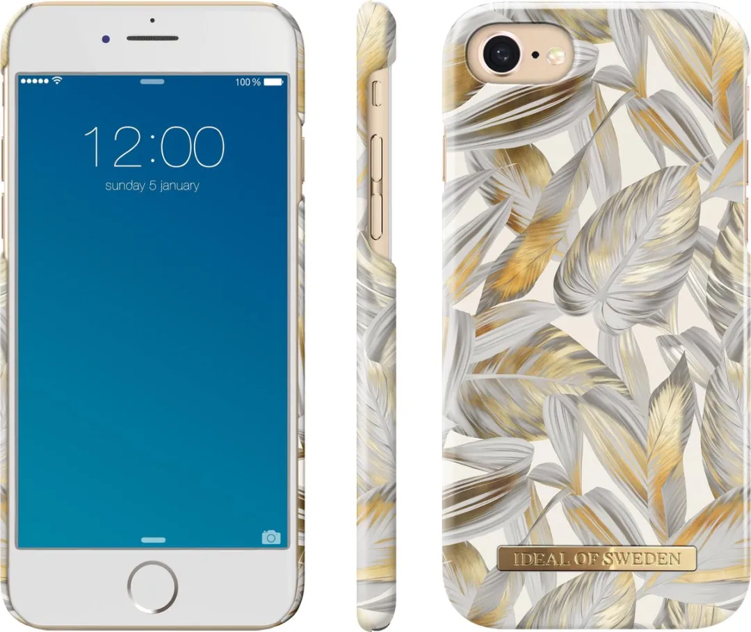 iDeal of Sweden Fashion Case iPhone 8/7/6/6S - Platinum Leaves - IDFCSS19-I7 - afbeelding 6 van 6