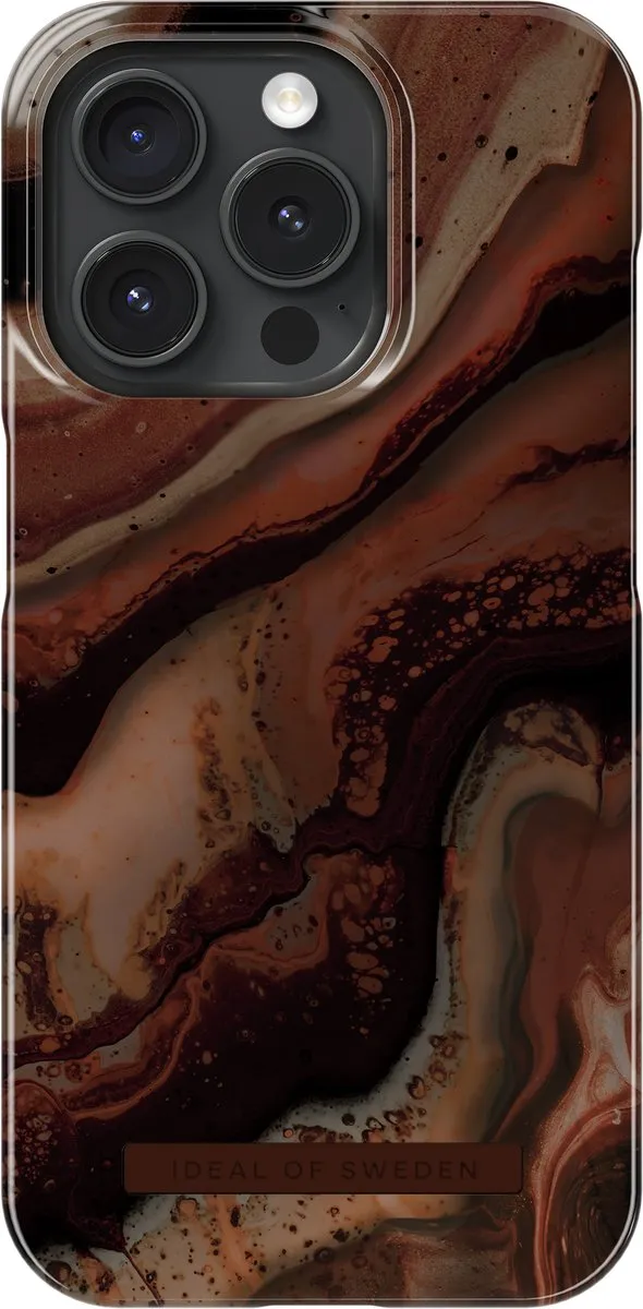 iDeal of Sweden Fashion Case MagSafe iPhone 15 Pro - Dark Amber Marble - afbeelding 6 van 6