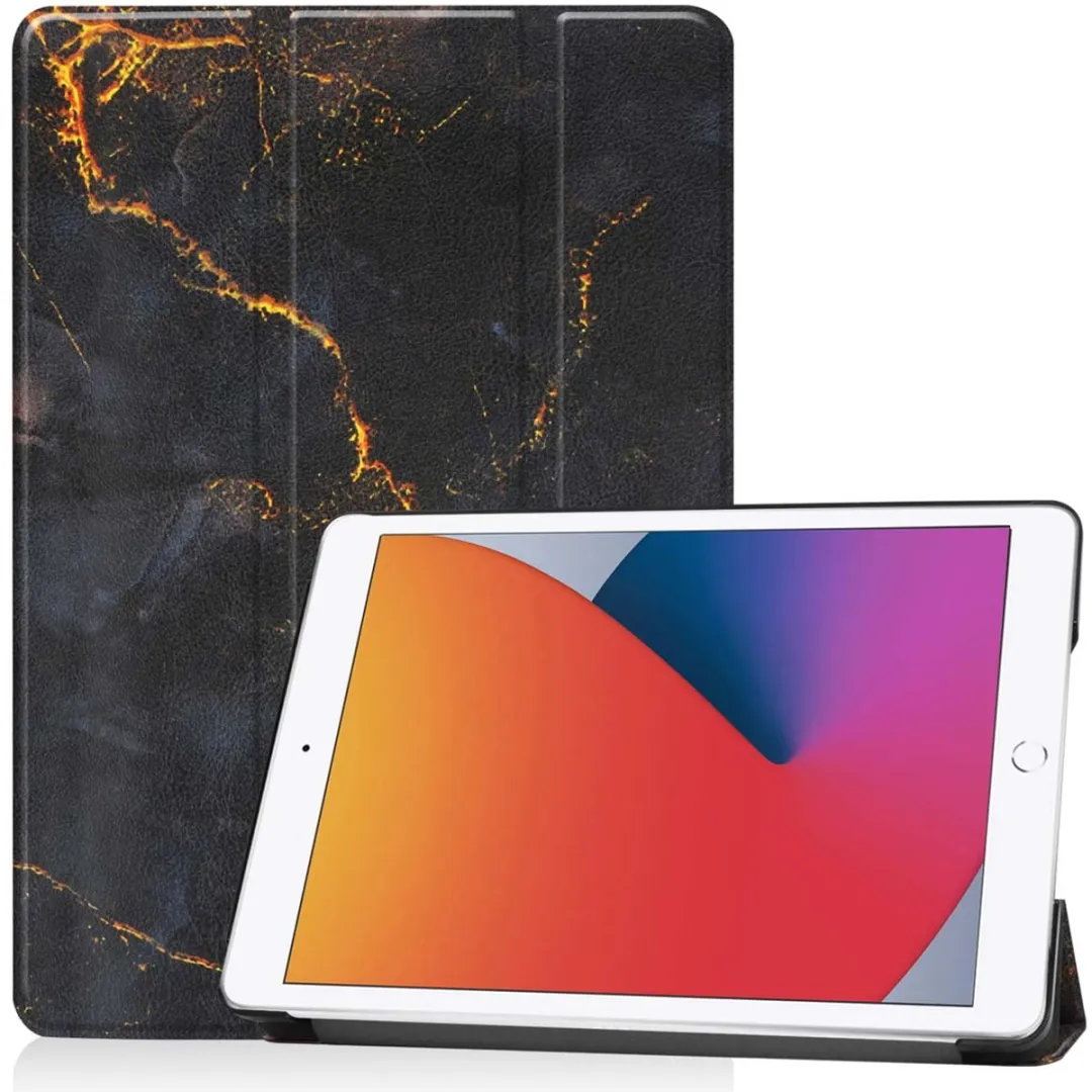 Imoshion Tablethoes Pr051 - Apple iPad 10.2" - Trifold Black Marble
