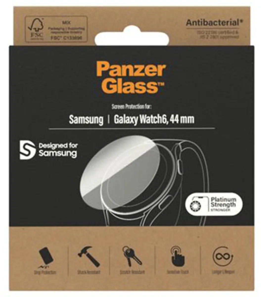PanzerGlass Screenprotector Samsung Galaxy Watch 6 44mm - Transparant