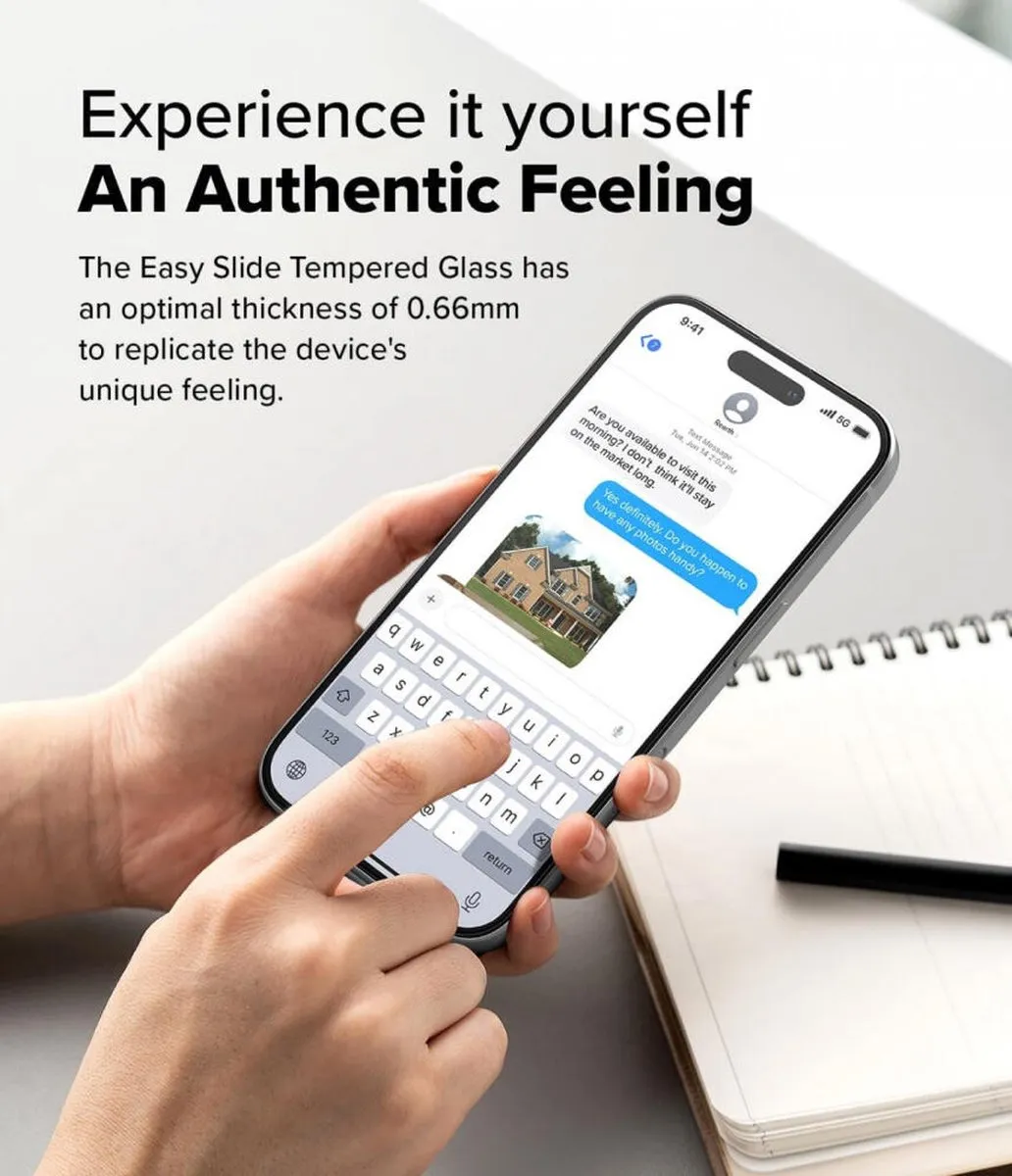 Ringke Easy Slide iPhone 16/15 Tempered Glass 9H - 2 Stuks