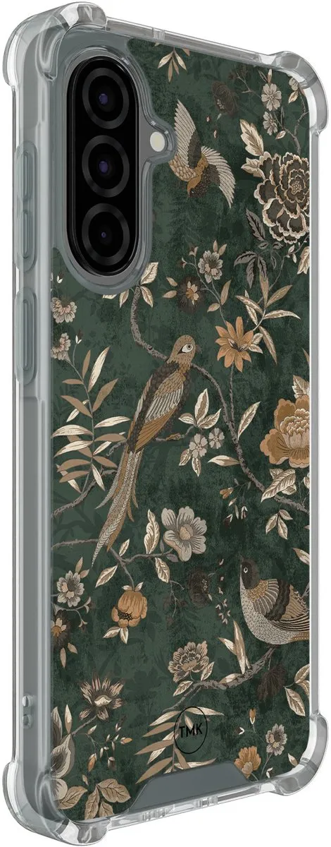 Casevibes Shockproof Hoesje Samsung Galaxy A56 S/A56/S/016 - Khaki Golden Flowers