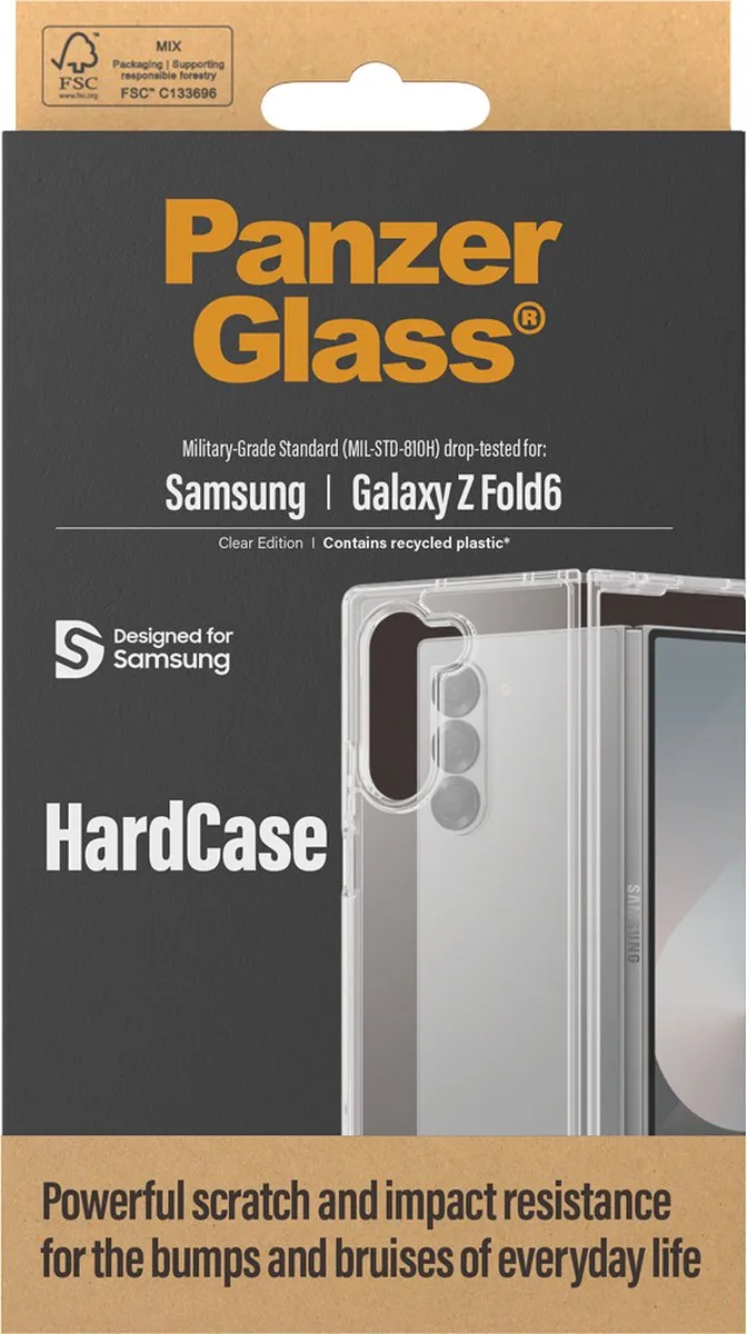 PanzerGlass HardCase Hoesje Samsung Galaxy Z Fold 6 - 5715685002144 - Transparant