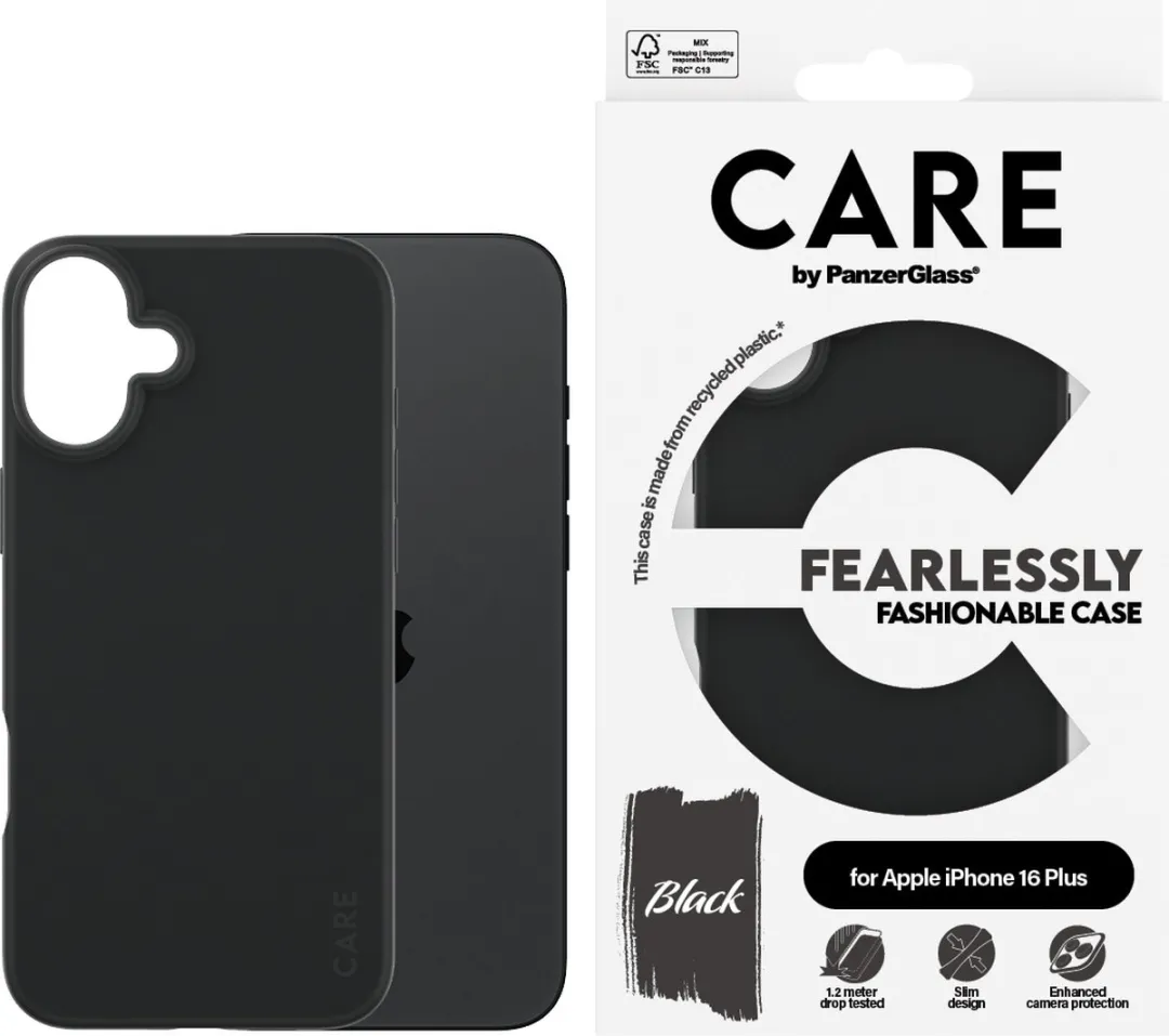 PanzerGlass CARE iPhone 15 Plus Hoes - Zwart