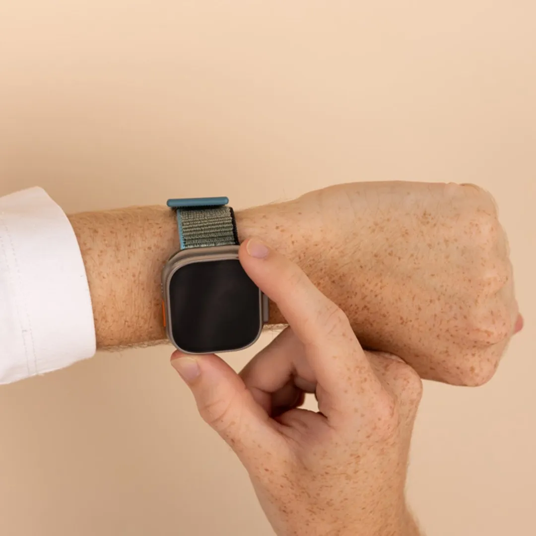 Imoshion Nylon Bandje Apple Watch 44-49mm - Donkergroen
