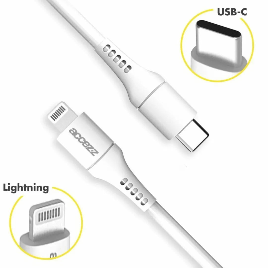 Accezz Lightning naar USB-C Kabel SH00010494 - 2m - Wit