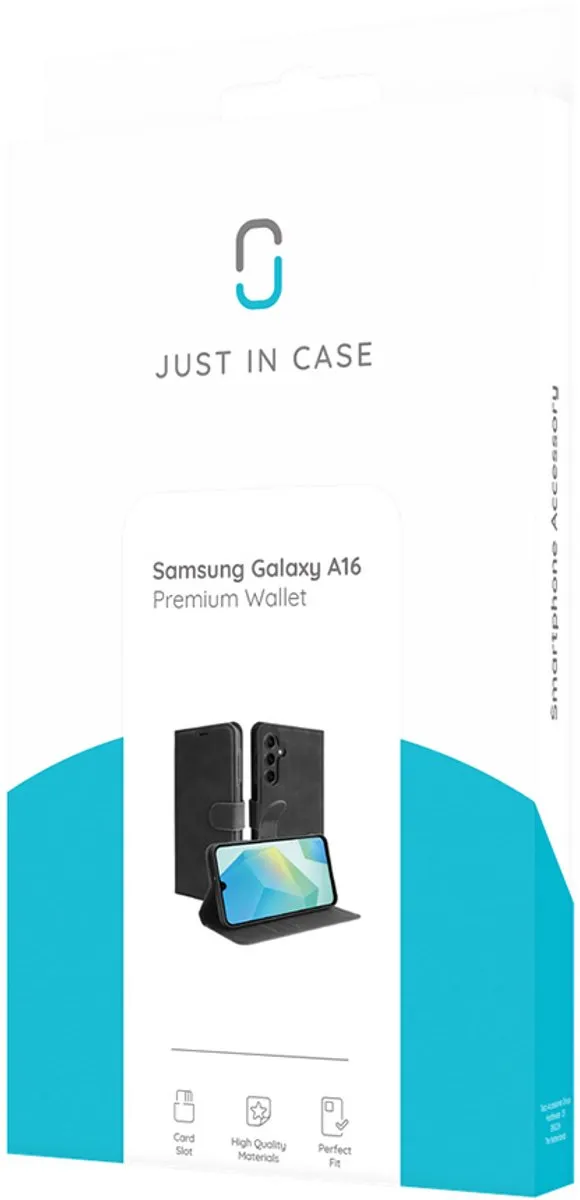 Just in Case Cazy Hoesje Samsung Galaxy A16 - 4 Pasjes - Zwart