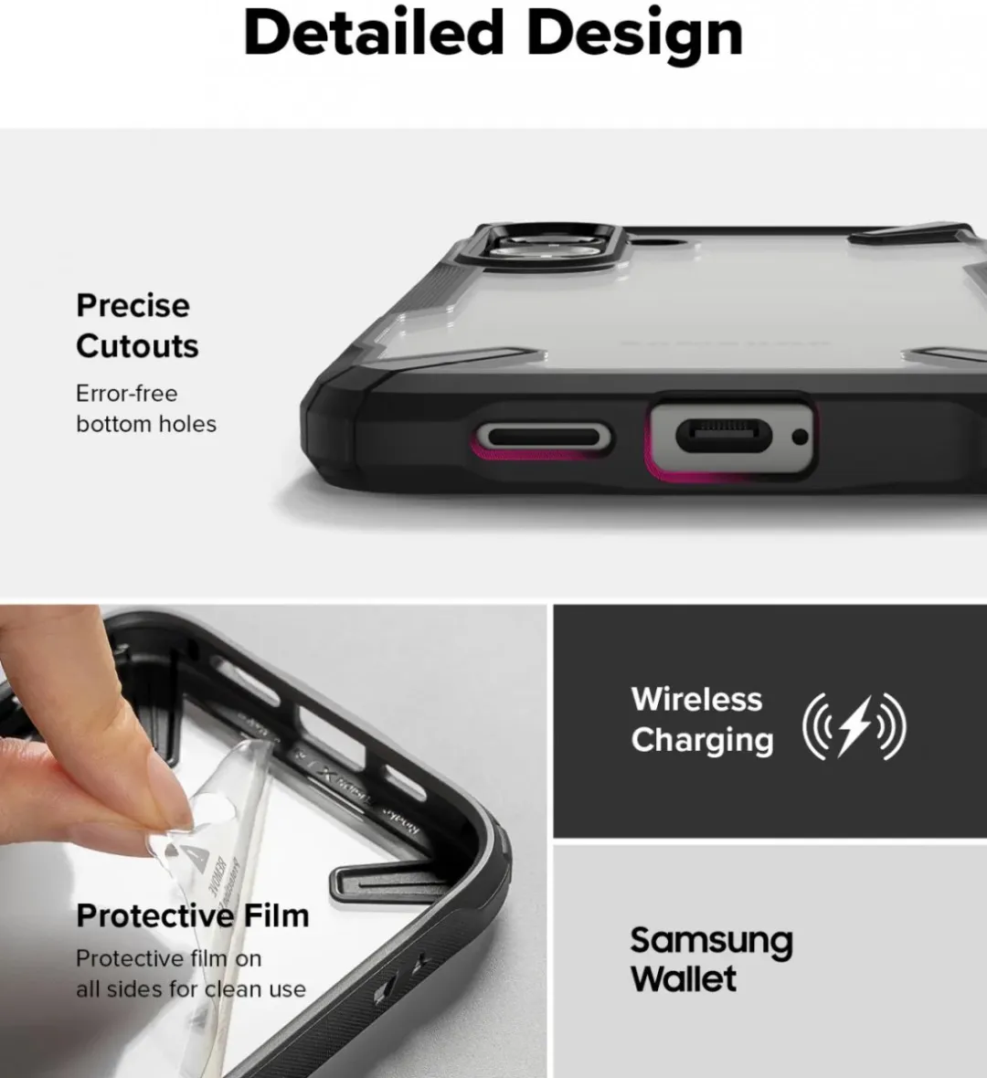 Ringke Fusion X Hoesje Samsung Galaxy S25 Plus - Zwart