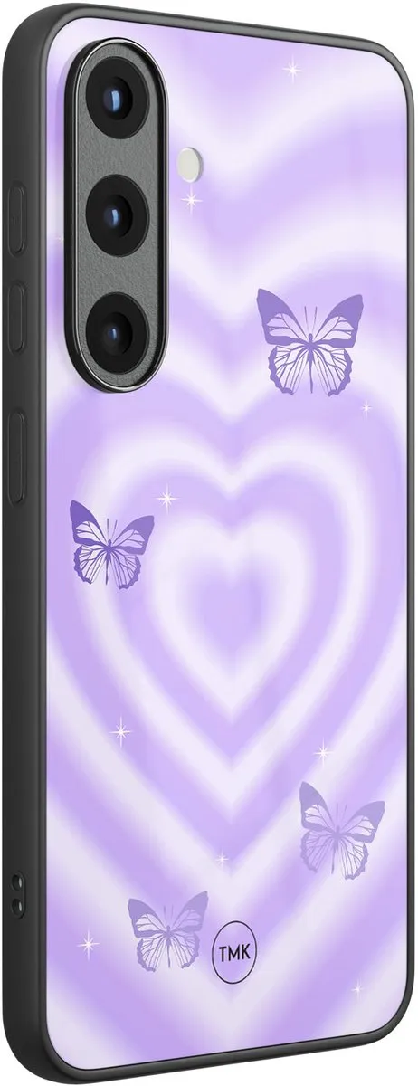 Casevibes Hoesje Samsung Galaxy S25 - Vlinders Retro Paars - TPU