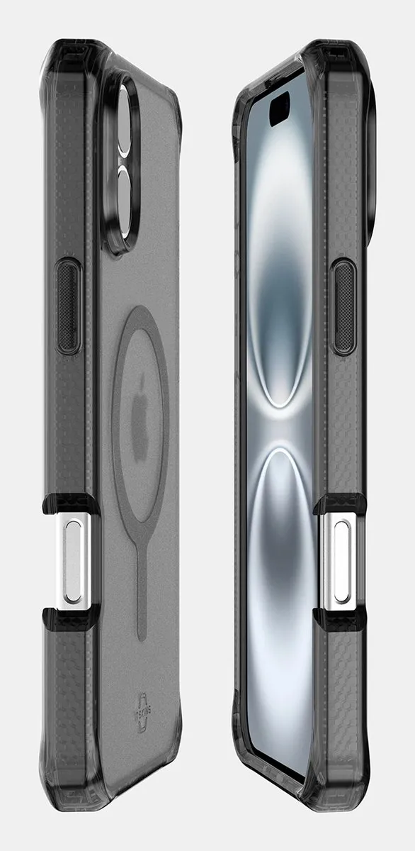 Itskins Hybrid R Vapor iPhone 16 Hoes - AP6N-HBVAR-SMOK - Grijs/Transparant