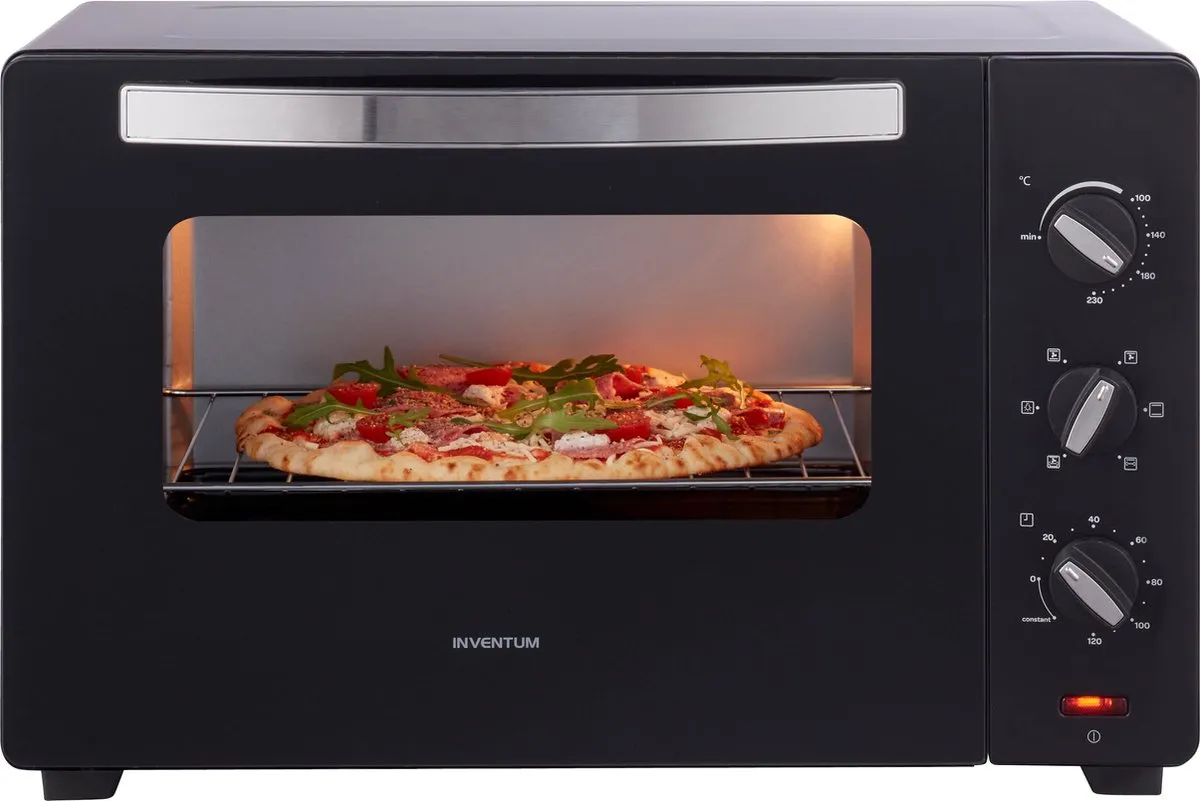 Inventum OV457B Vrijstaande Heteluchtoven 45L - 2000W - Draaispit - Zwart