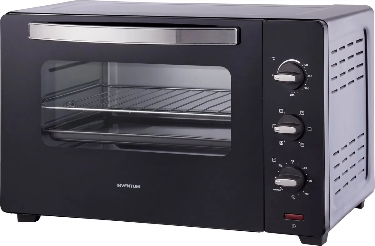 Inventum OV457B Vrijstaande Heteluchtoven 45L - 2000W - Draaispit - Zwart