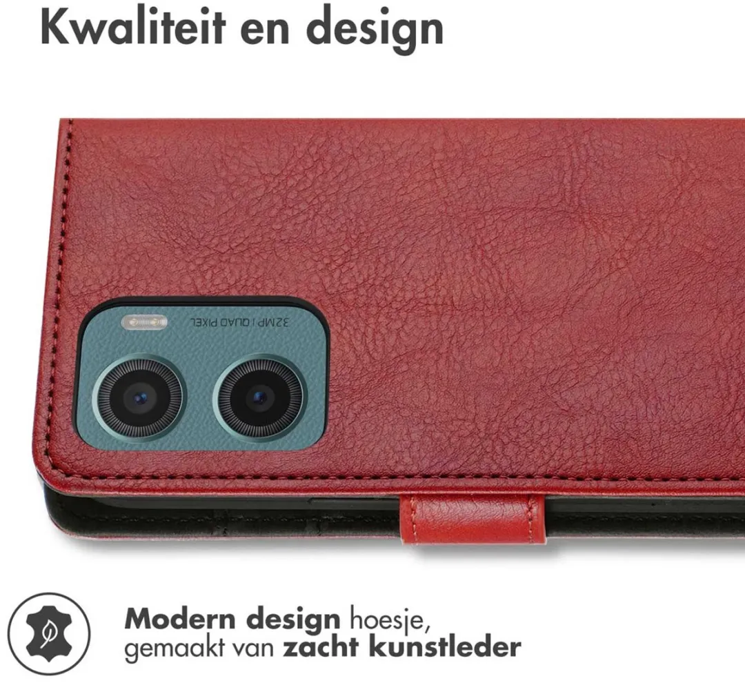 Imoshion Moto G05/E15 Luxe Bookcase Hoesje - Rood