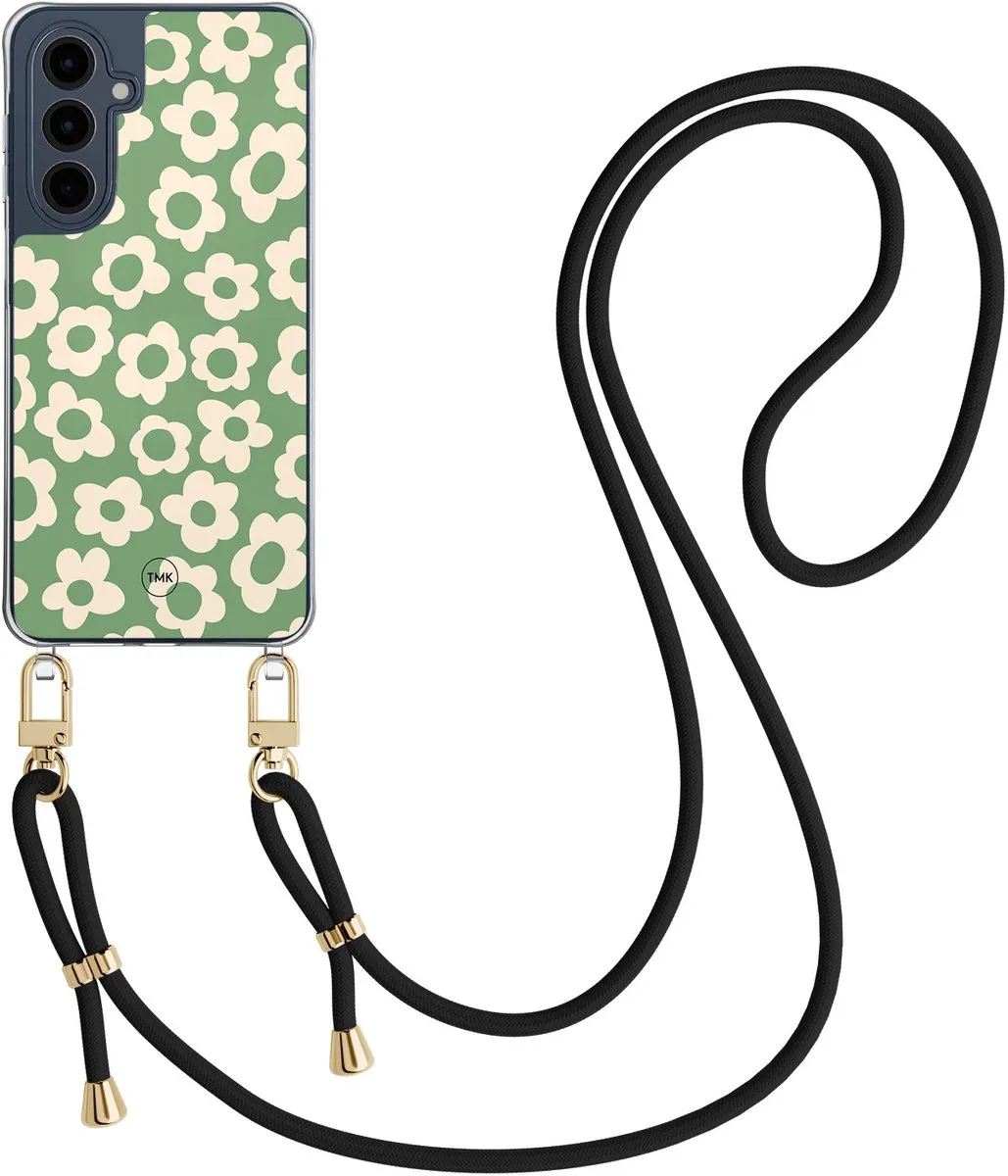 Casevibes Telefoonhoesje Samsung A16 CV/S/A16/C/019 - Groen Retro Bloemen