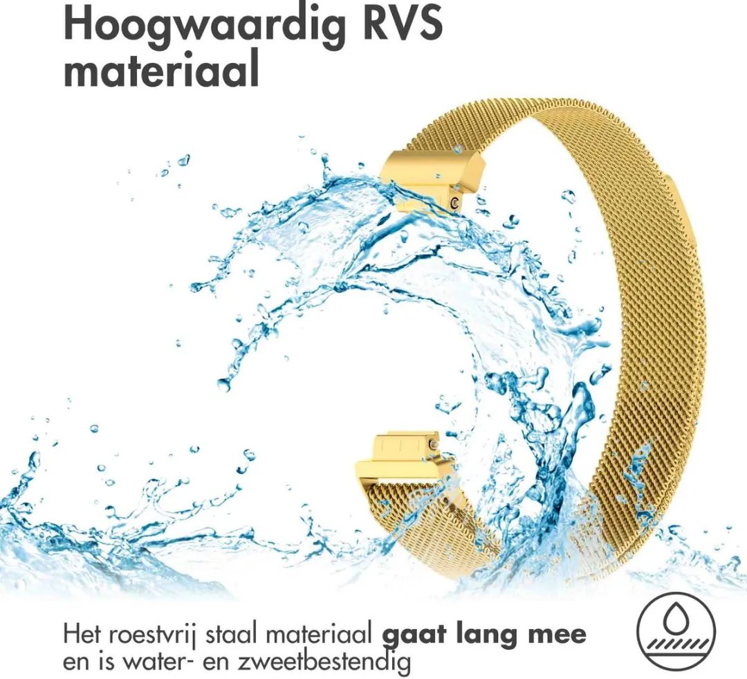 Imoshion Milanees Magnetisch Bandje Fitbit Inspire M - Goud