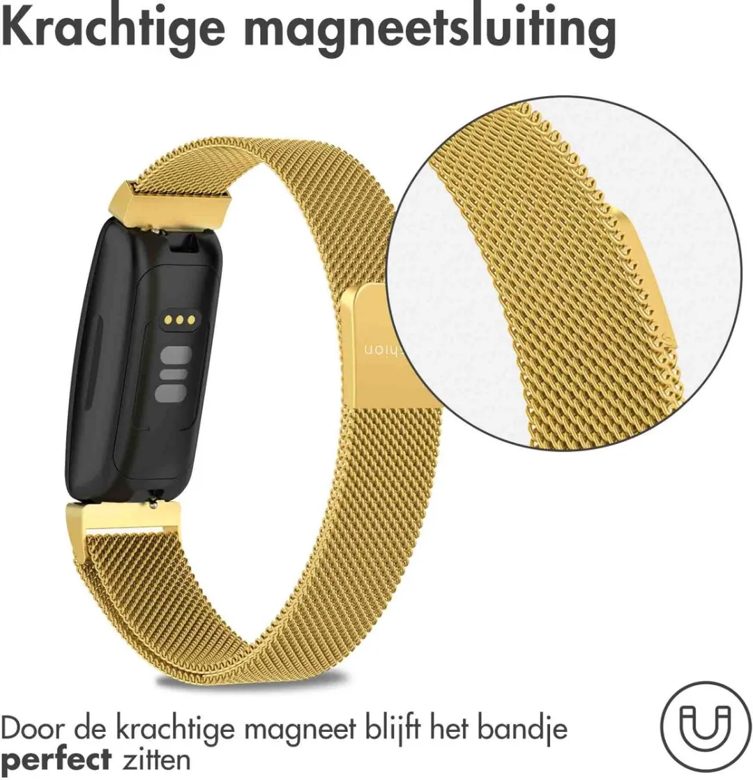Imoshion Milanees Magnetisch Bandje Fitbit Inspire M - Goud