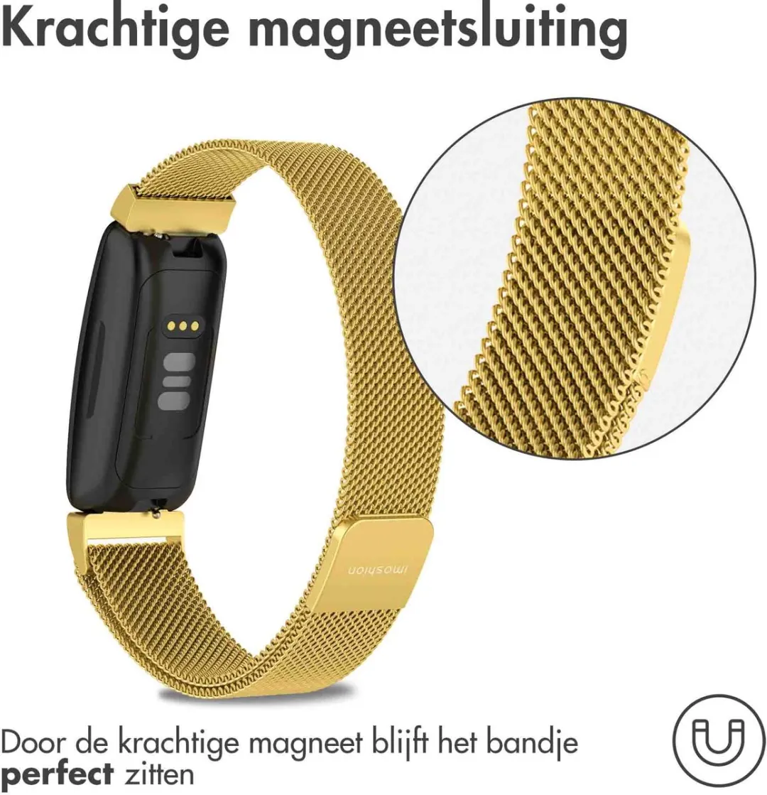 Imoshion Milanees Magnetisch Bandje Fitbit Inspire M - Goud - afbeelding 6 van 6