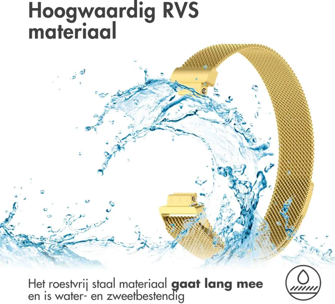 Imoshion Milanees Magnetisch Bandje Fitbit Inspire M - Goud