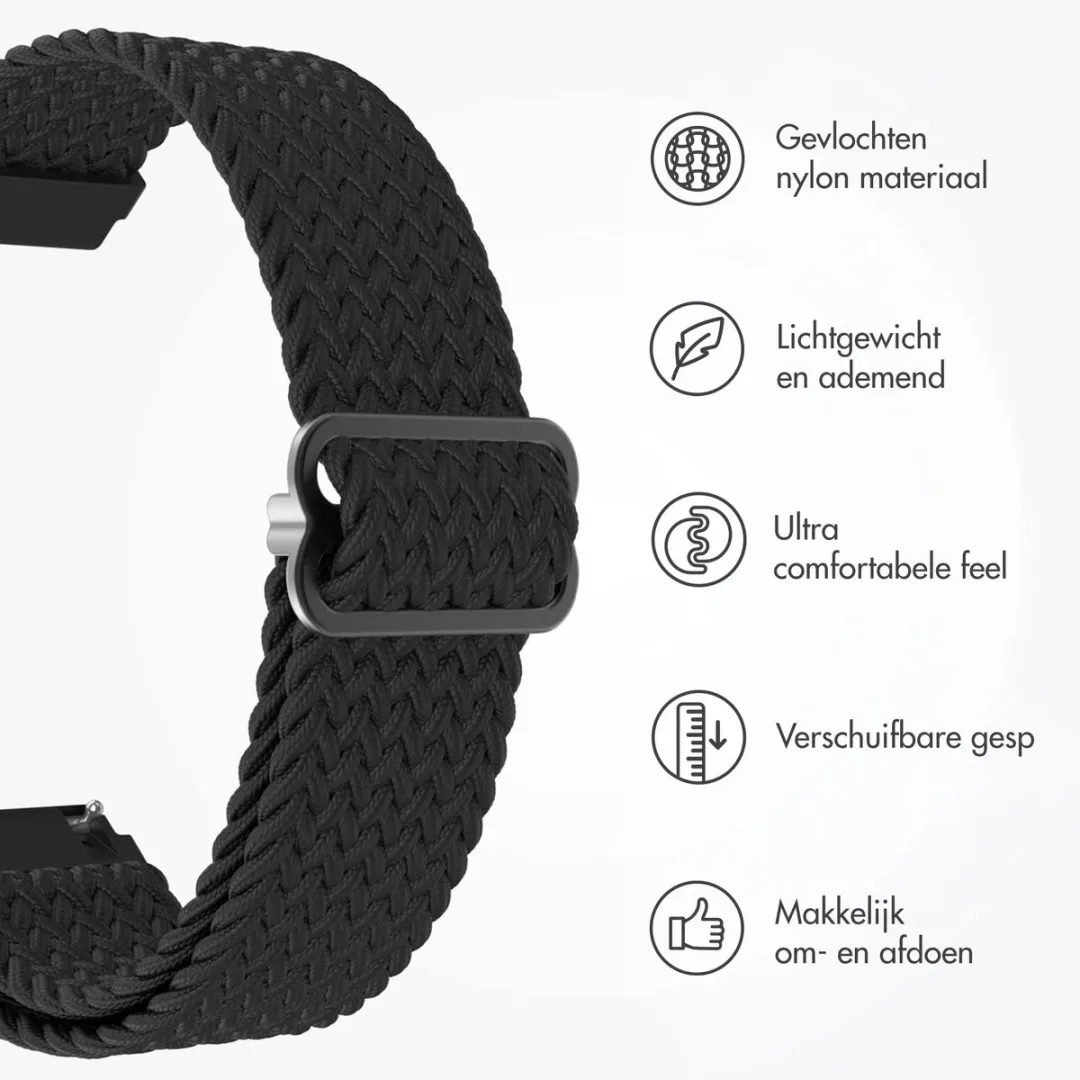 Imoshion Nylon Smartwatchband 20mm - Zwart