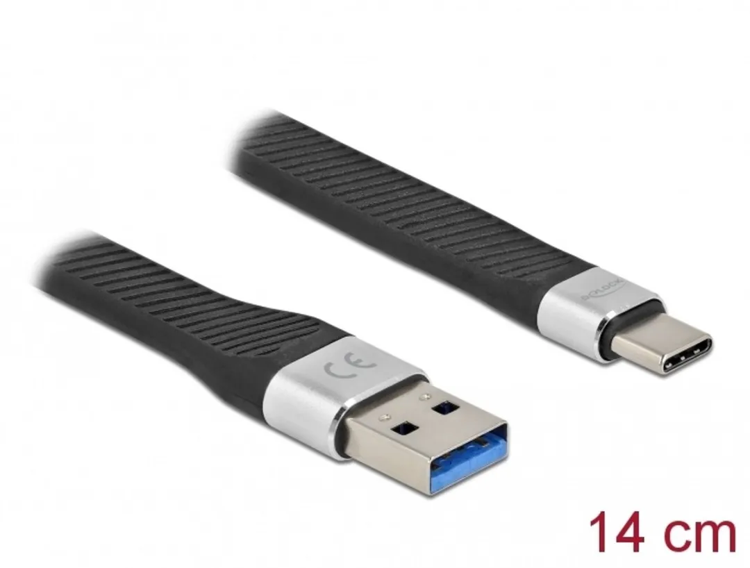 Delock USB 3.2 Gen 1 Type-A naar Type-C Kabel 14cm