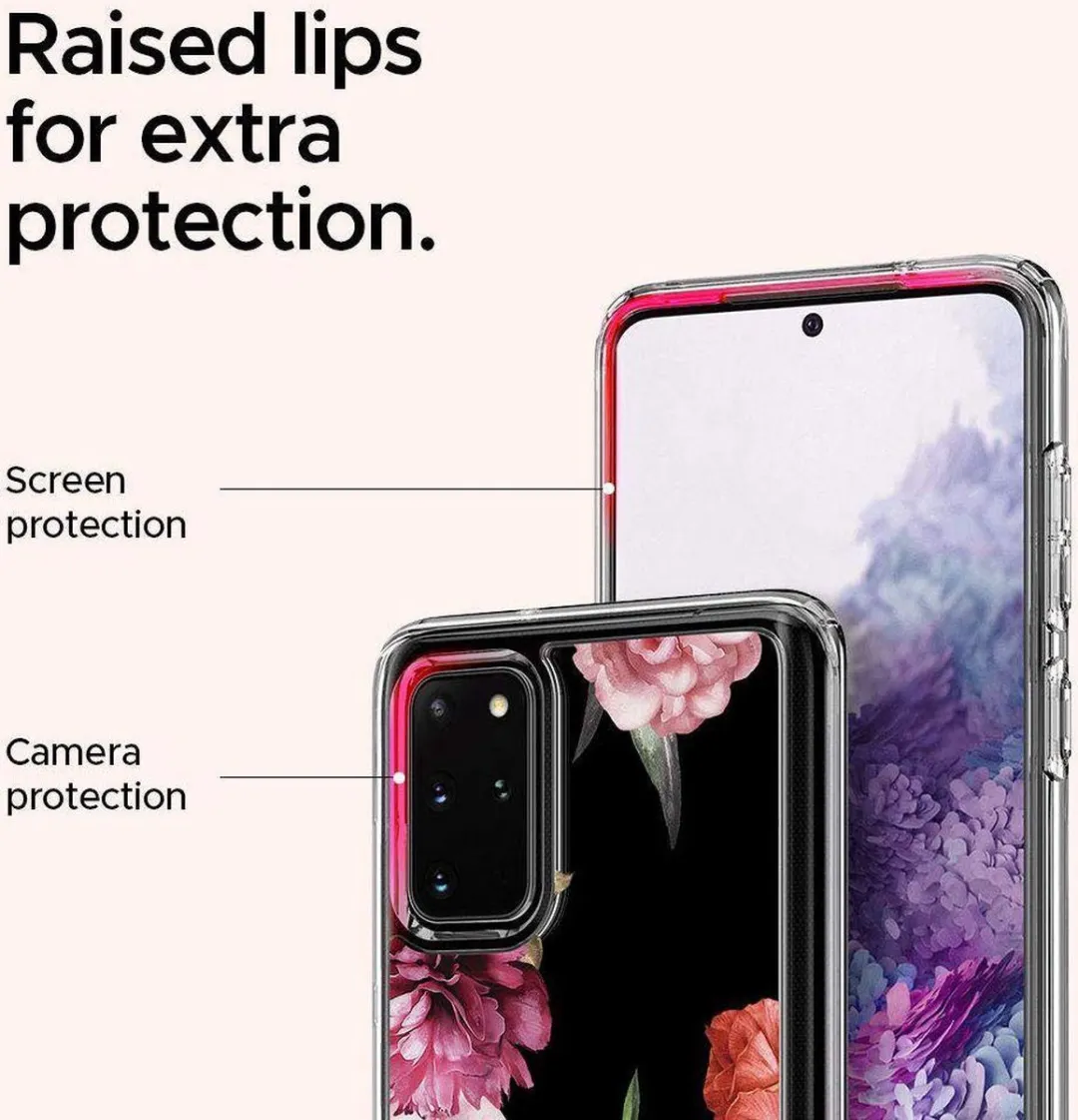 Spigen Ciel Samsung Galaxy S20 Plus Hoesje - Roze Floral - ACS00762
