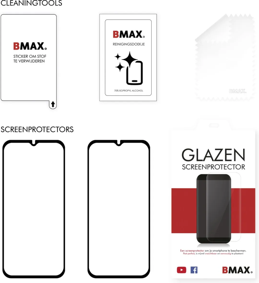 BMAX Screenprotectors Samsung Galaxy A14 5G - 2 Stuks