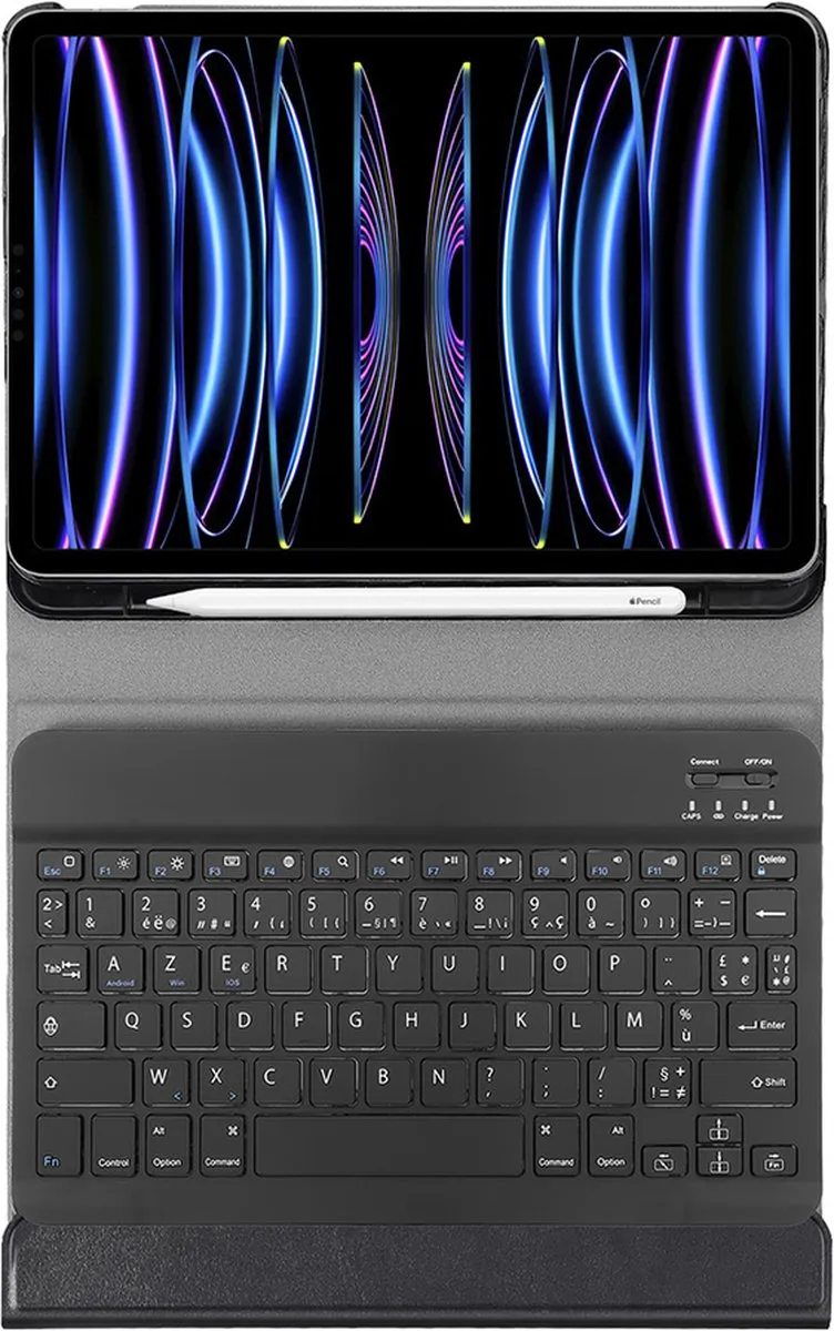 Just in Case Cazy Tablet Hoes Toetsenbord iPad Pro 11 - AZERTY - Zwart