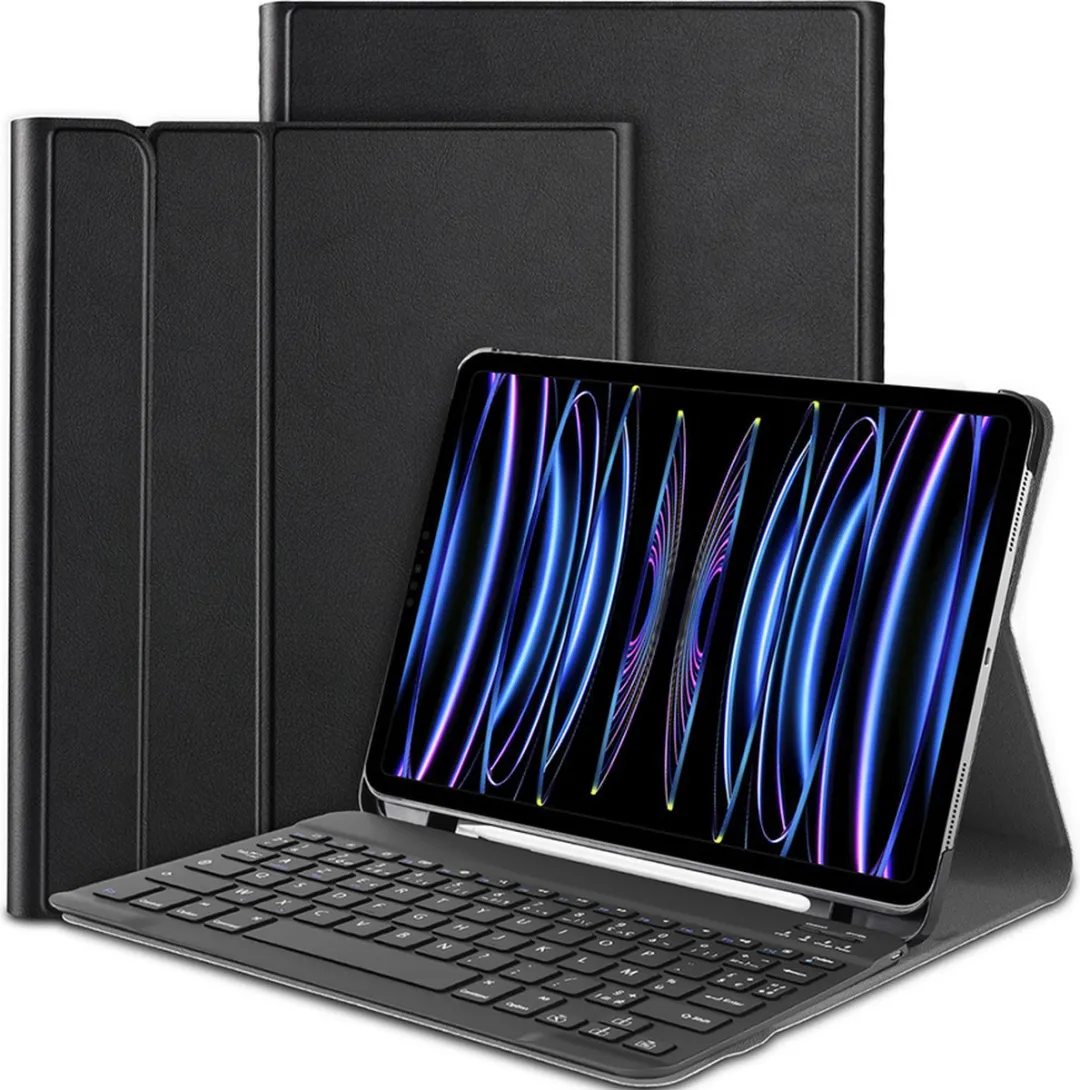 Just in Case Cazy Tablet Hoes Toetsenbord iPad Pro 11 - AZERTY - Zwart