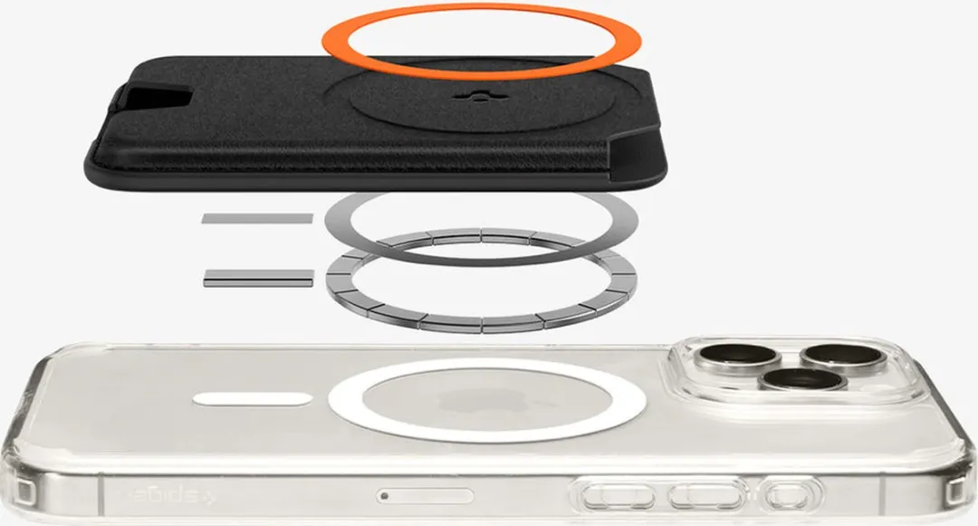 Spigen Valentinus Magsafe Wallet 3-Kaarten - Transparent