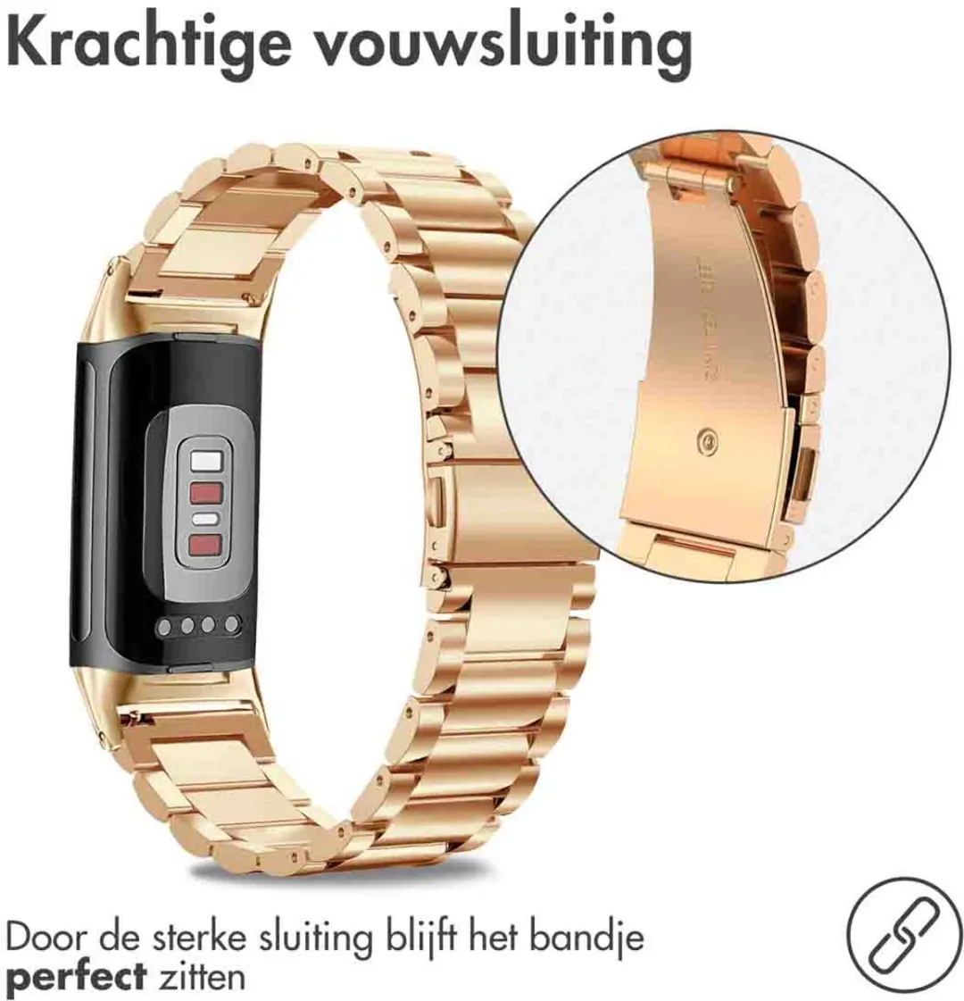 Imoshion Stalen Bandje Fitbit Charge 5 - Roségoud