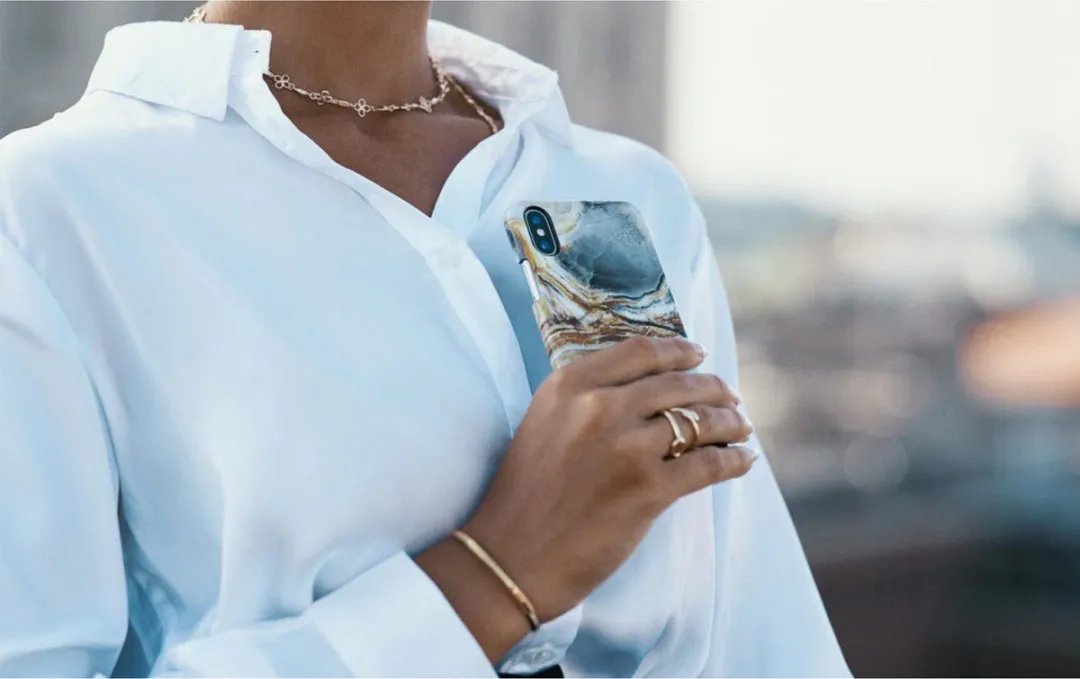 iDeal of Sweden Fashion Case iPhone SE/8/7 - Goud/Grijs