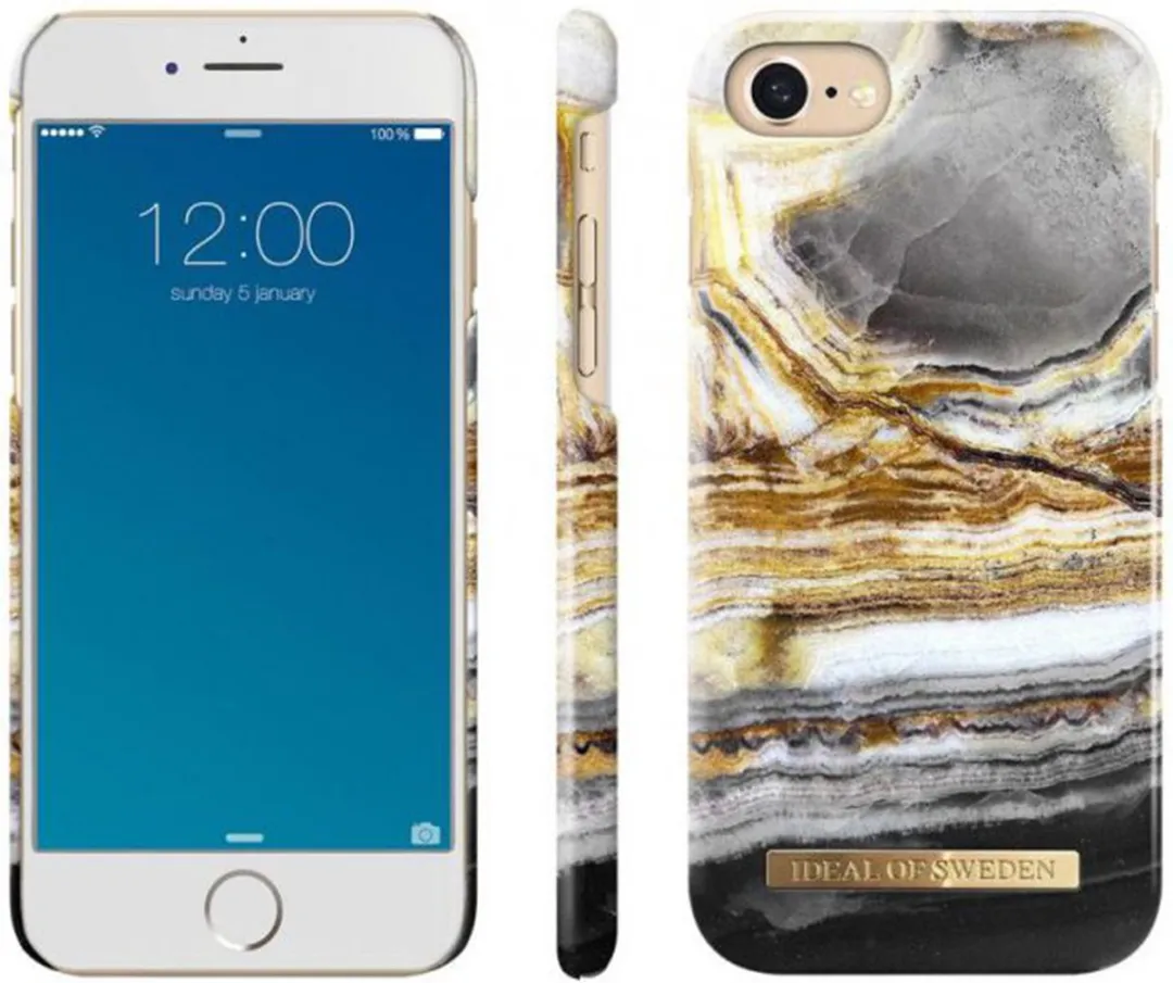 iDeal of Sweden Fashion Case iPhone SE/8/7 - Goud/Grijs