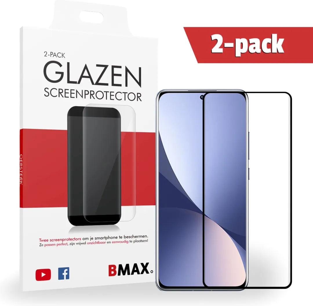 BMAX Xiaomi 12 Screenprotector Glas 2 Stuks