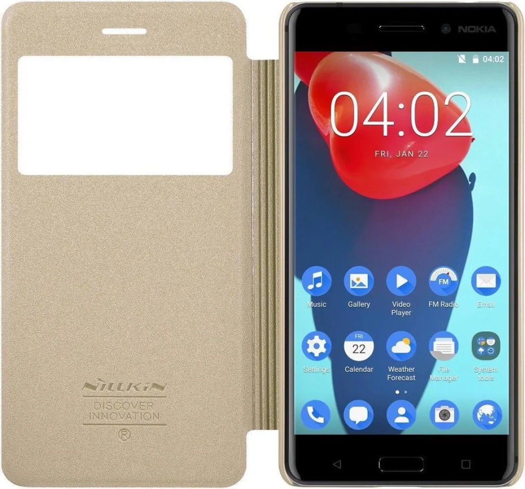 Nillkin Nokia 6.1 Hoesje Sparkle Series Goud - 6902048136854 - afbeelding 2 van 6