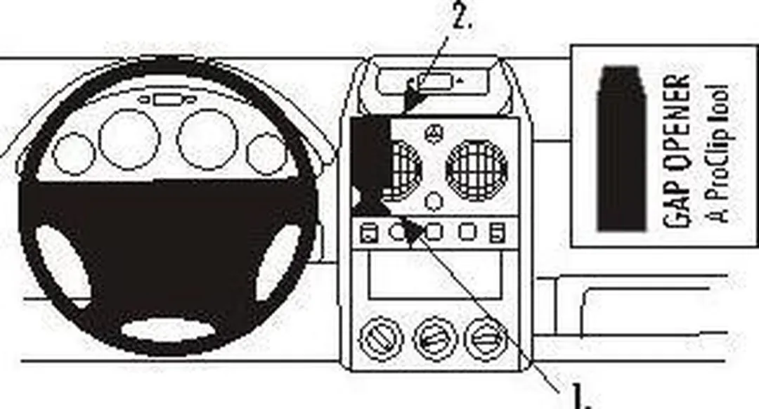 Brodit ProClip 853143 Houder - Citroën Berlingo II / Peugeot Partner 2003-2008 - Zwart - afbeelding 6 van 6