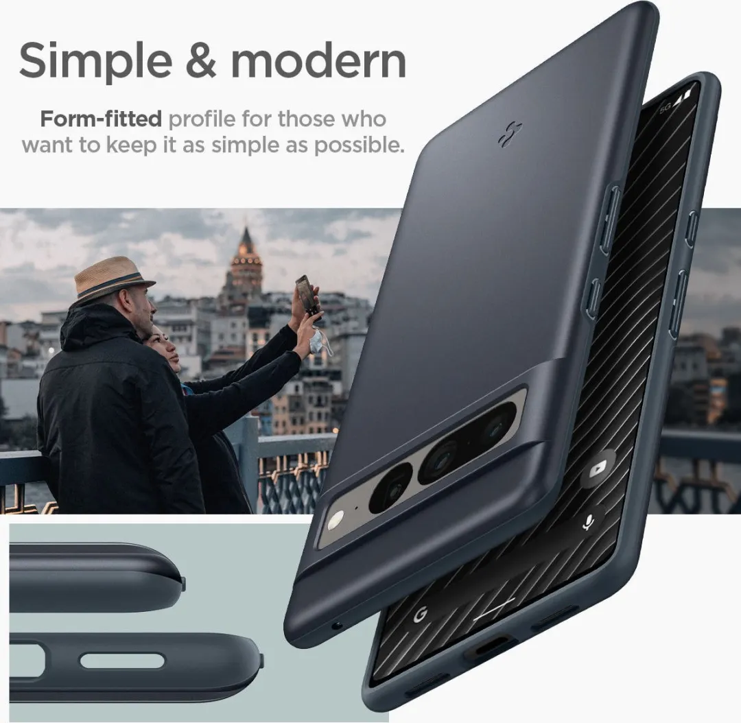 Spigen Thin Fit Google Pixel 7 Pro Hoesje - Grijs - afbeelding 5 van 6