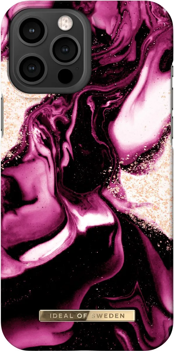 iDeal of Sweden iPhone 13 Pro Max Backcover - Golden Ruby Marble - afbeelding 3 van 6